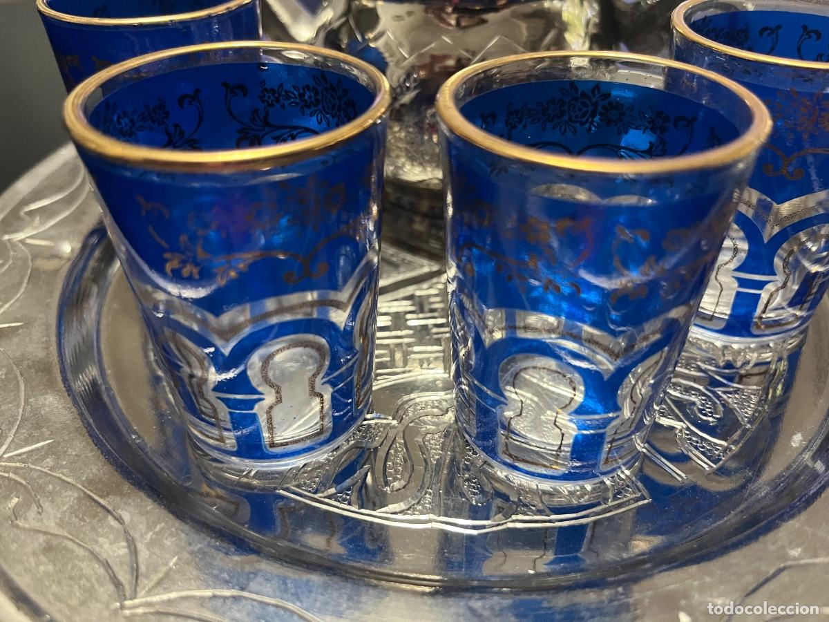 Antig&uuml;edades: Tetera marroqu&iacute; con cuatro vasos - Foto 3