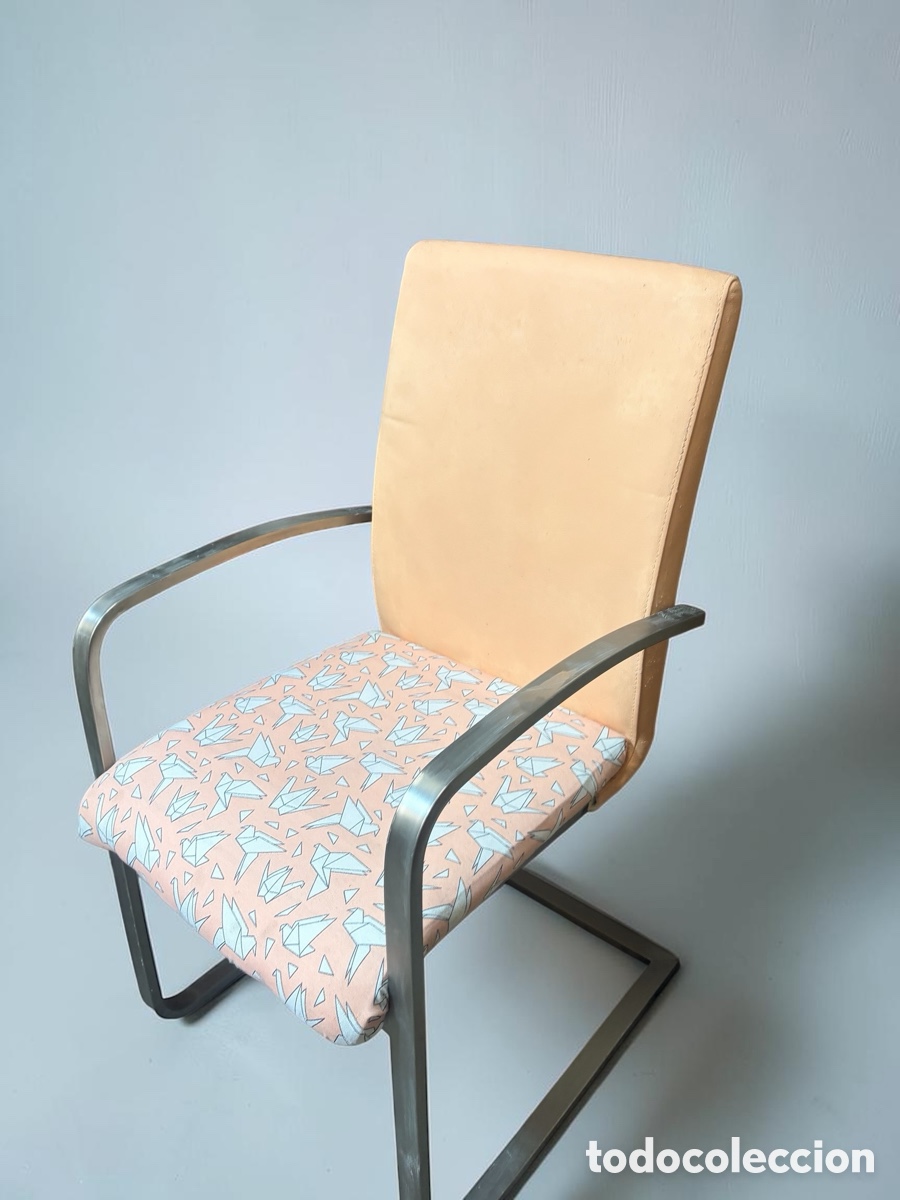 Antig&uuml;edades: Silla tapizada con estructura de acero - Foto 5