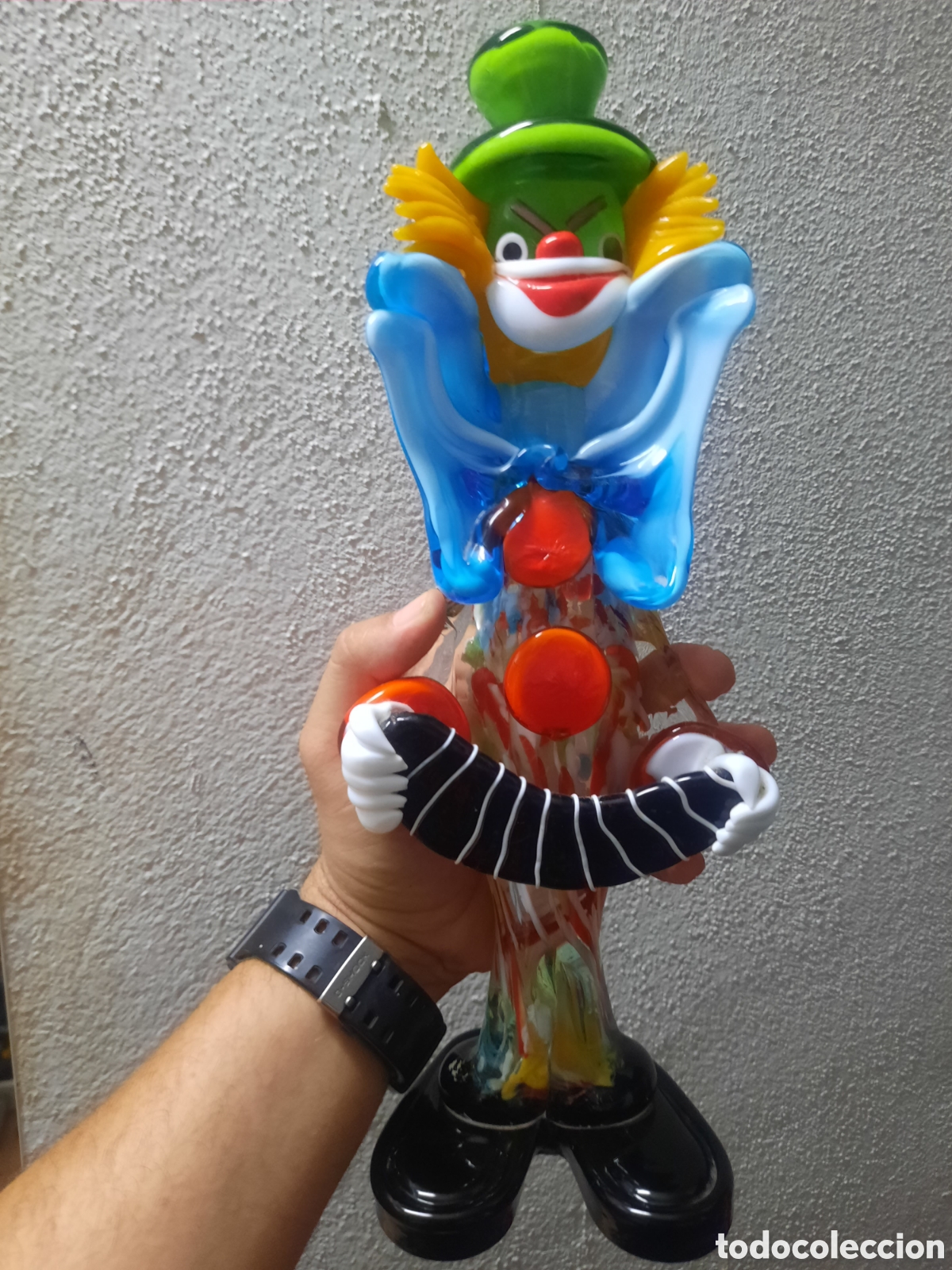 Antig&uuml;edades: Payaso con Acorde&oacute;n Murano Italy 1970