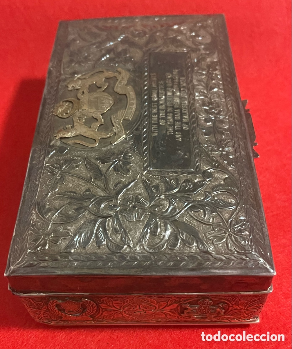 Antig&uuml;edades: Magn&iacute;fica Caja, en plata de ley, datada y fechada. - Foto 5