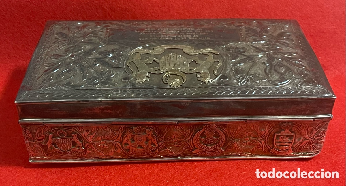Antig&uuml;edades: Magn&iacute;fica Caja, en plata de ley, datada y fechada. - Foto 6