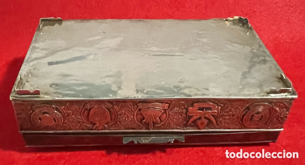 Antig&uuml;edades: Magn&iacute;fica Caja, en plata de ley, datada y fechada. - Foto 9