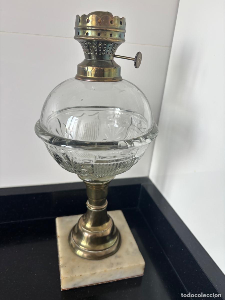Antig&uuml;edades: L&aacute;mpara aceite 1860 a 1880
