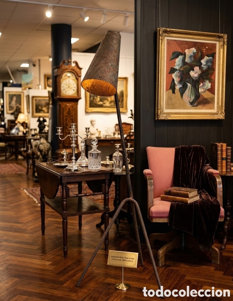 Antig&uuml;edades: L&aacute;mpara de chimenea vintage