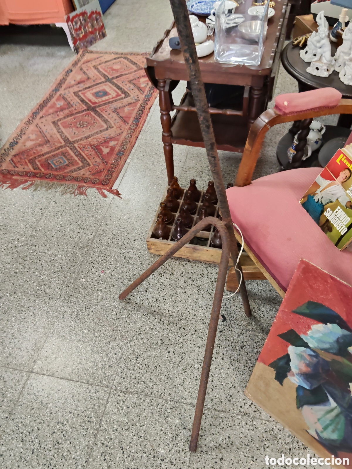 Antig&uuml;edades: L&aacute;mpara de chimenea vintage - Foto 3