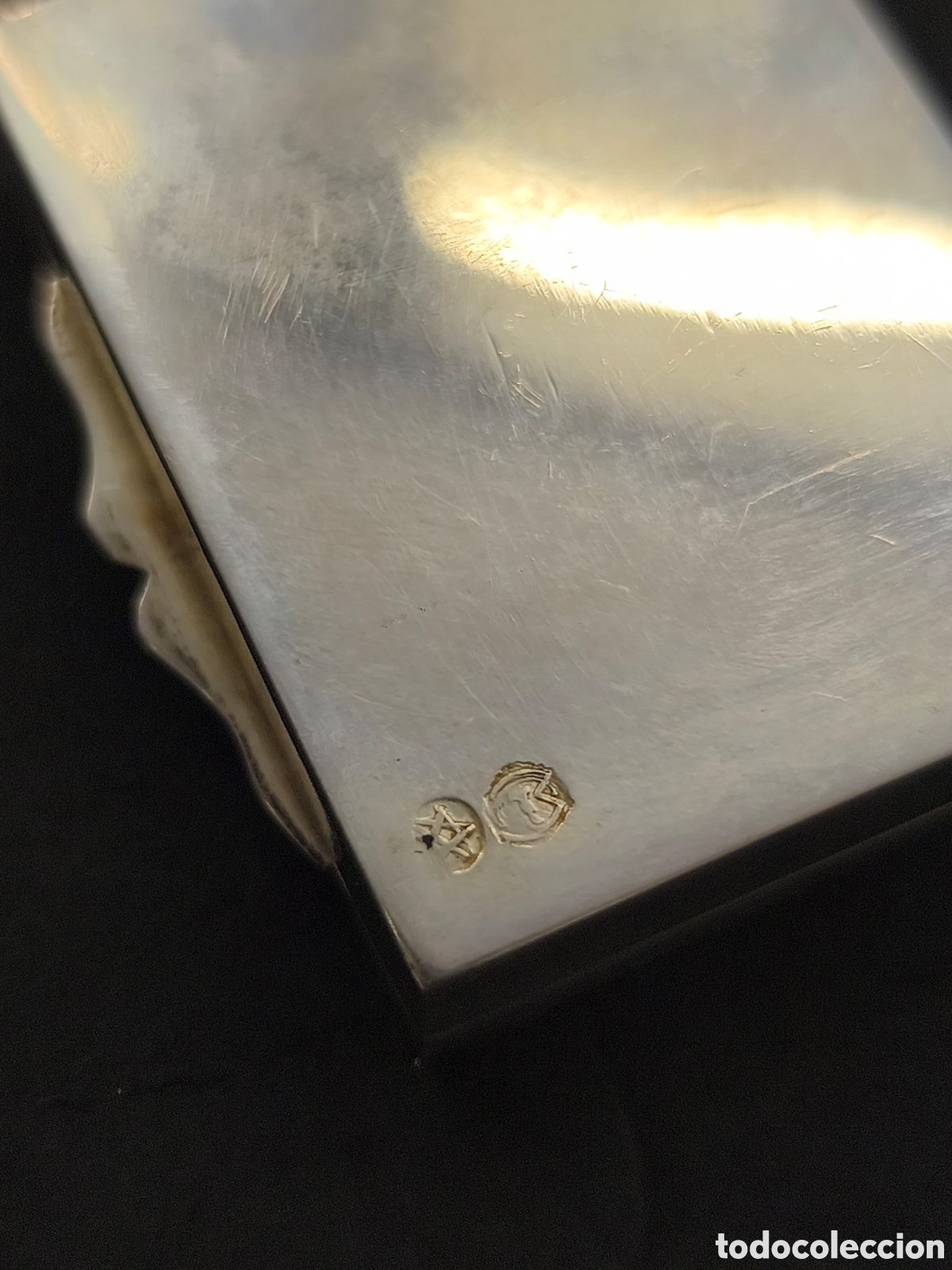Antig&uuml;edades: Caja de plata con punz&oacute;n 4,5cm x 3,5cm - Foto 2