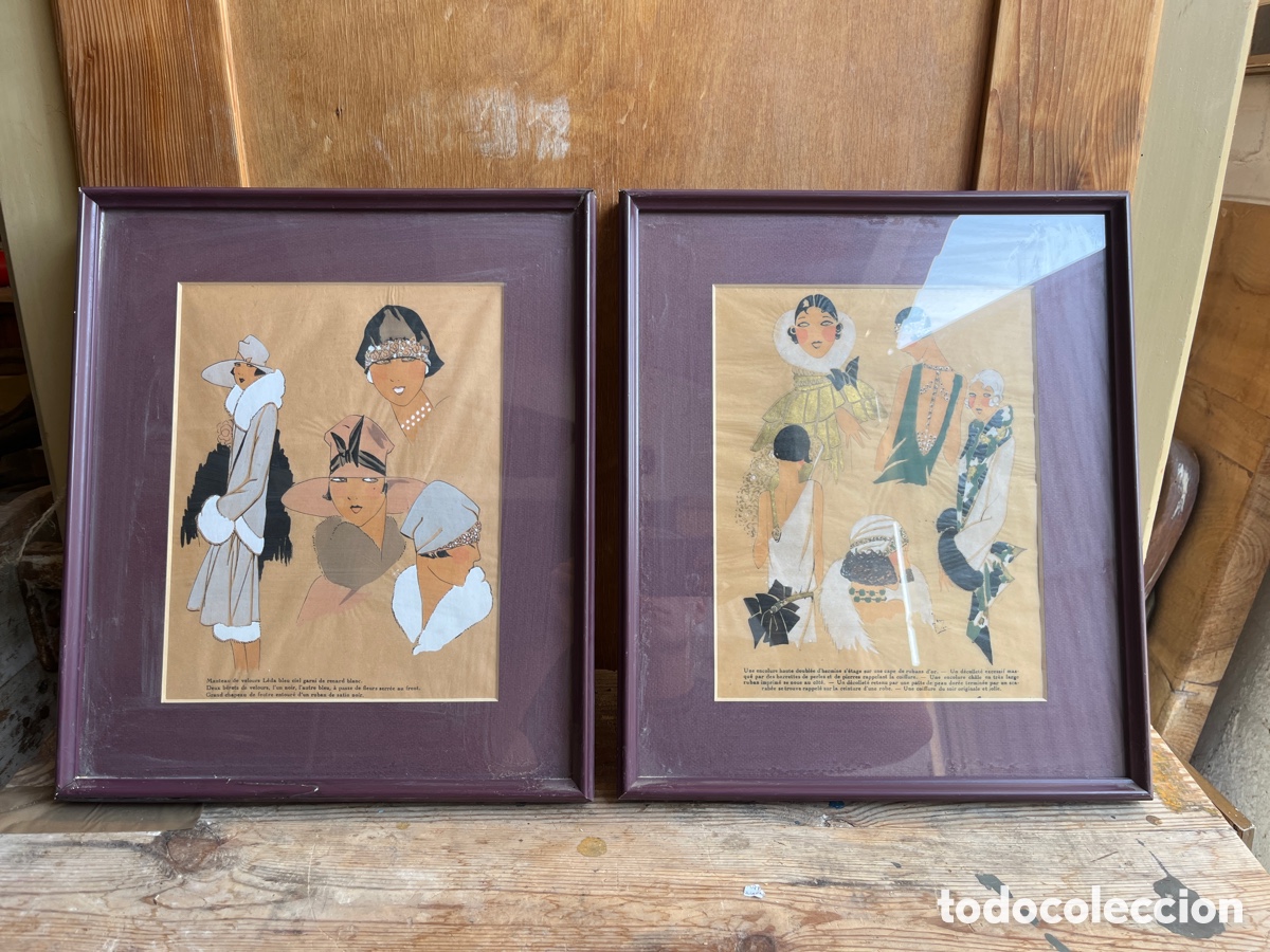 Antig&uuml;edades: Lote de 2 cuadros vintage