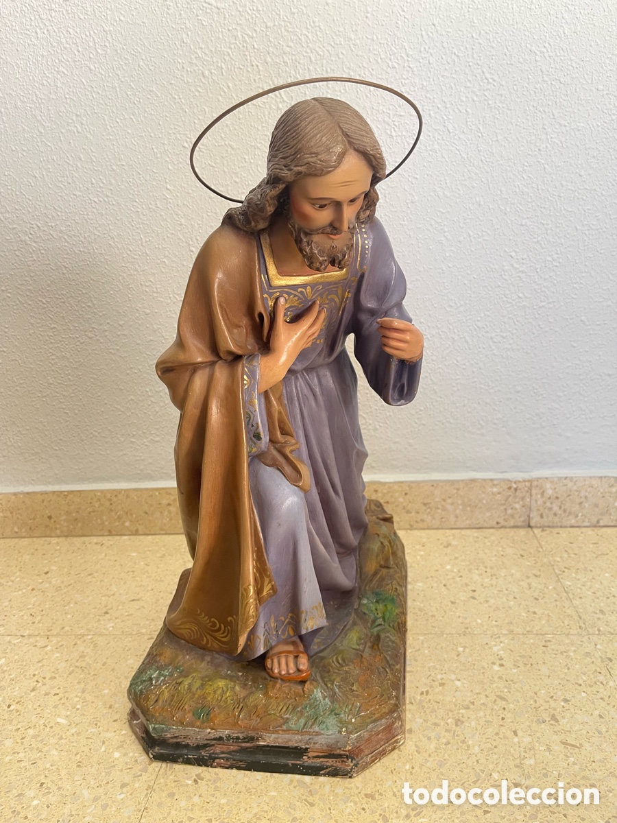 Antig&uuml;edades: FIGURA SAN JOS&Eacute; SIGLO XIX OLOT 50 CM