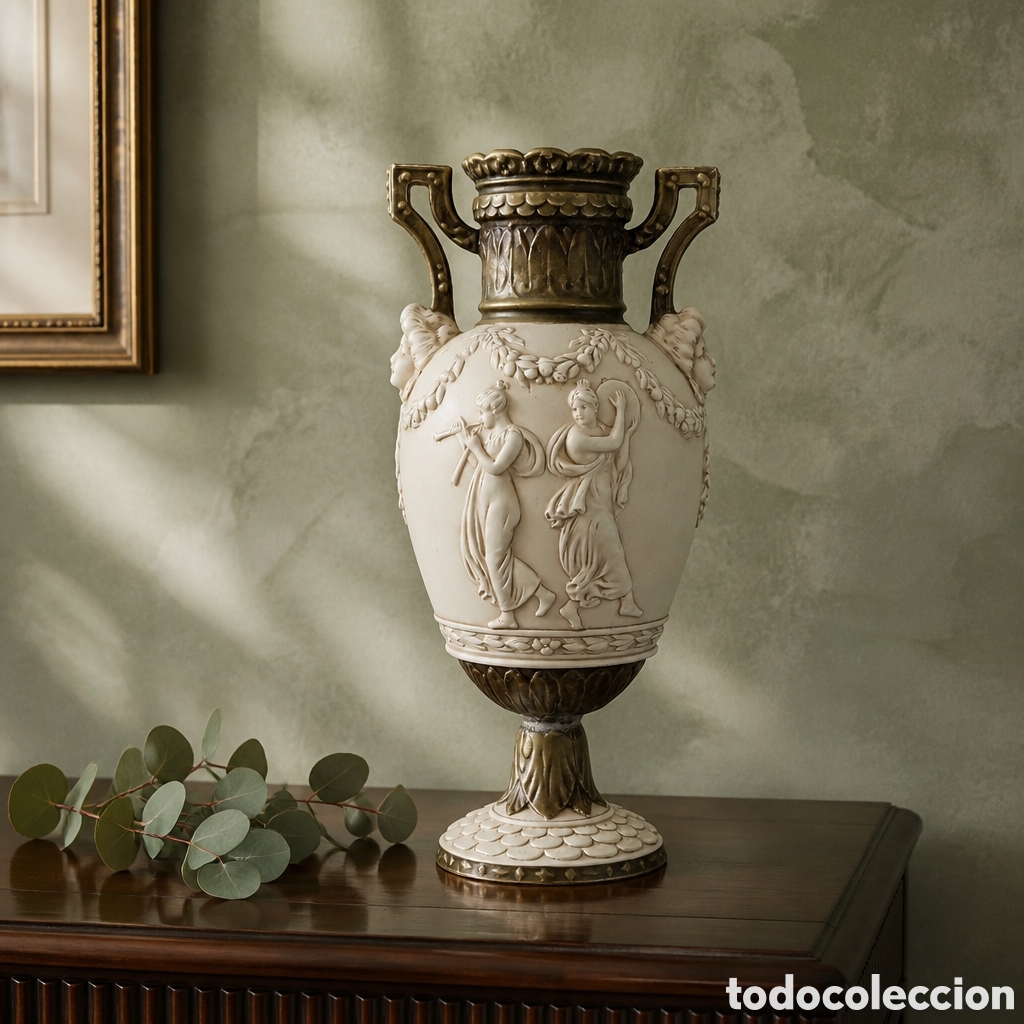 Antig&uuml;edades: ANFORA . ESTILO CLASICO . PORCELANA ROYAL DUX. 34 CM