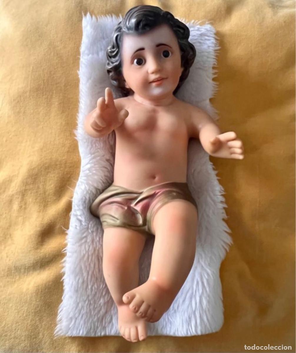 Antig&uuml;edades: ANTIGUO NI&Ntilde;O JES&Uacute;S DE GOMA DURA CON OJOS DE CRISTAL &ndash; 30 CM &ndash; IMAGEN RELIGIOSA