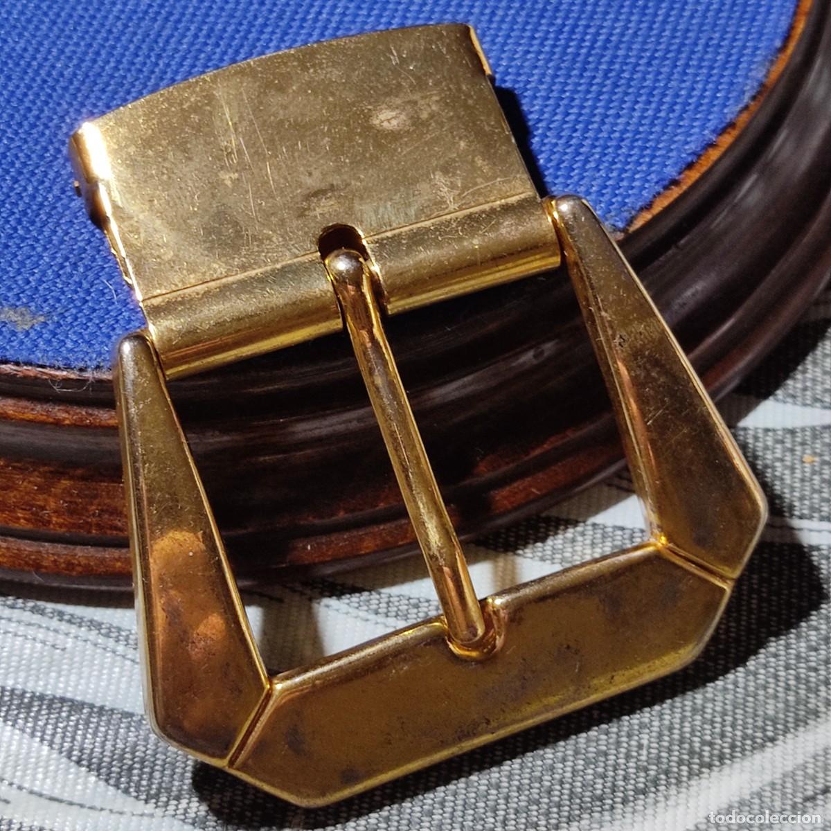 Antig&uuml;edades: Hebilla dorada epoca Art Deco,fabricada en Espa&ntilde;a.