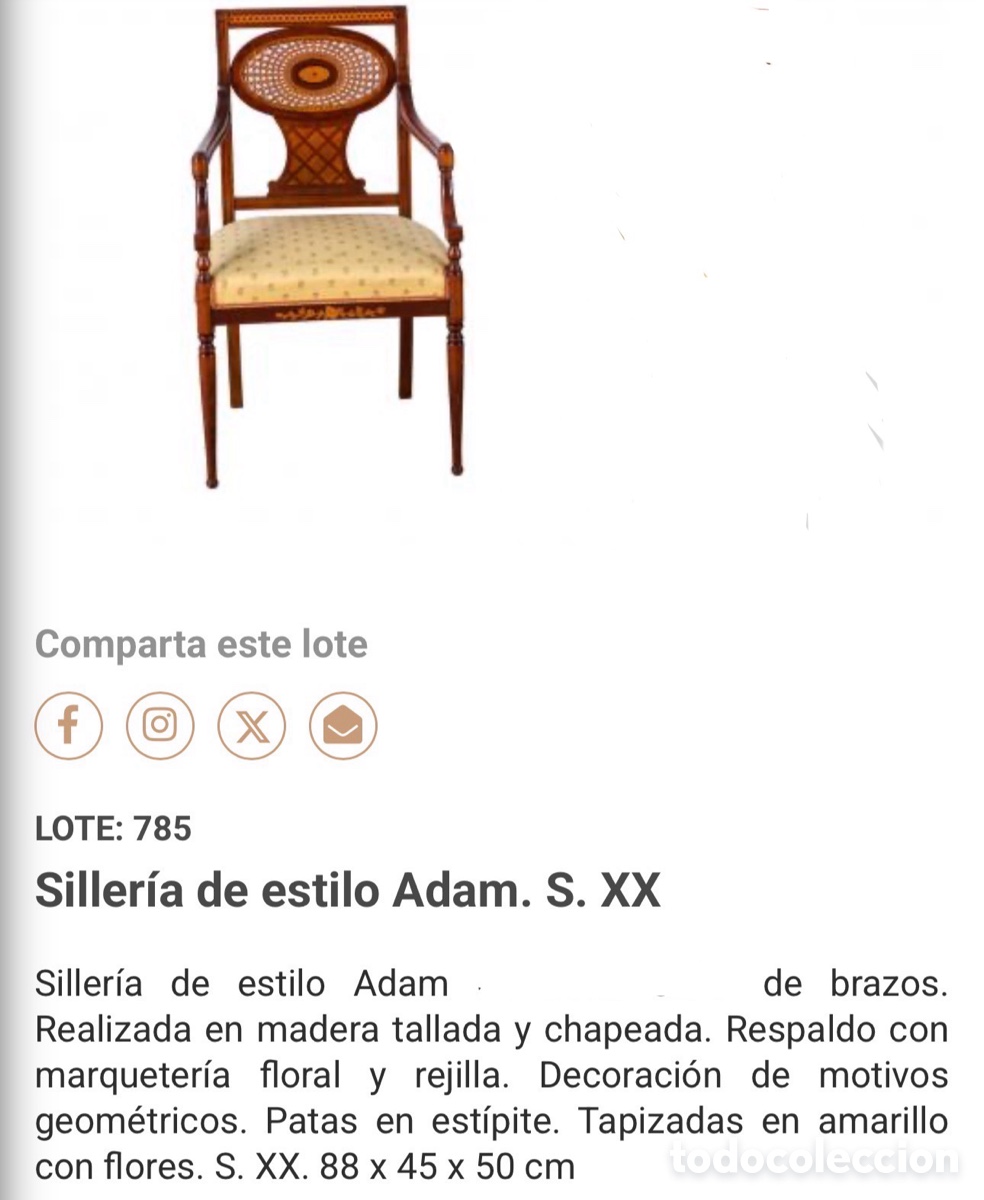 Antig&uuml;edades: Aparador & silla a&ntilde;o 2000. - Foto 4
