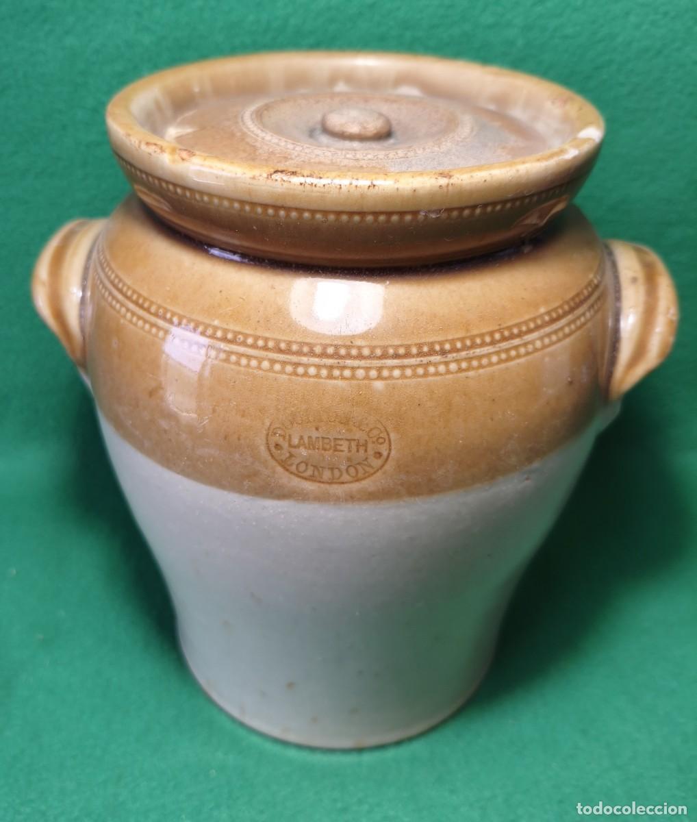 Antig&uuml;edades: DOULTON & Co. LAMBERTH. LONDON. ANTIGUO TARRO EN GRES. INGLES PPS. S,XX.