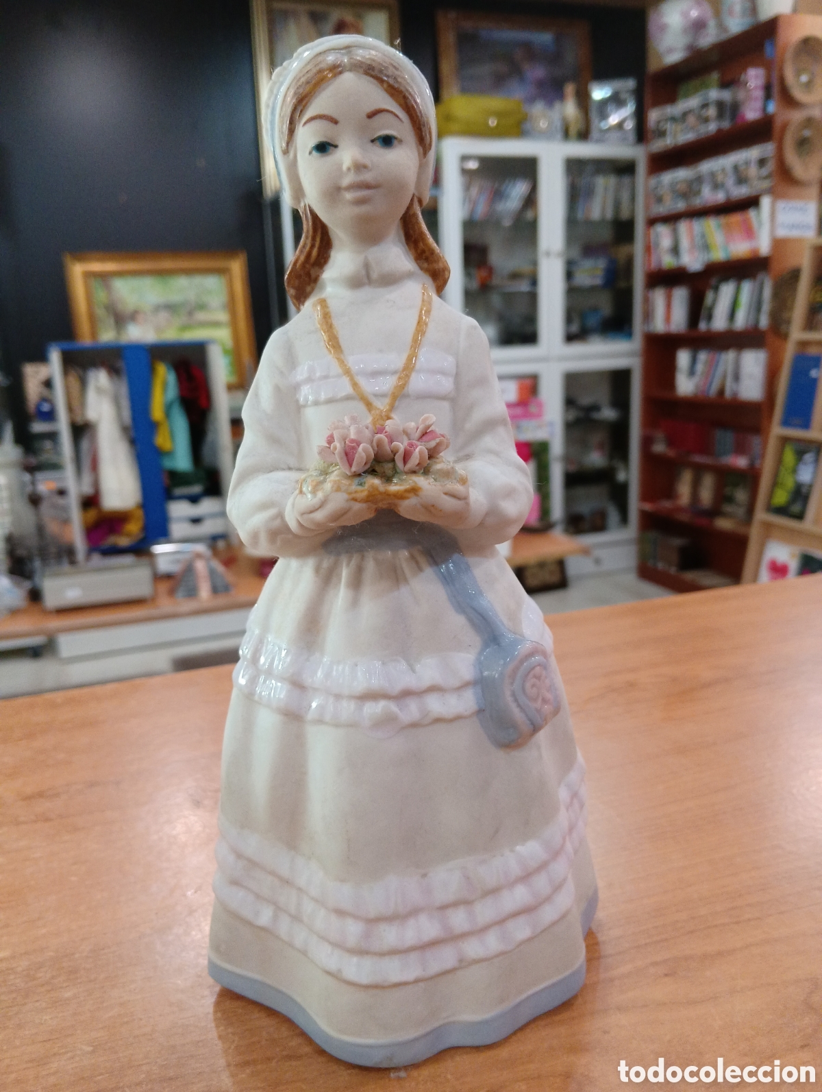 Antig&uuml;edades: Fgura de porcela vintage hecha Porcelana Artistica Levantina