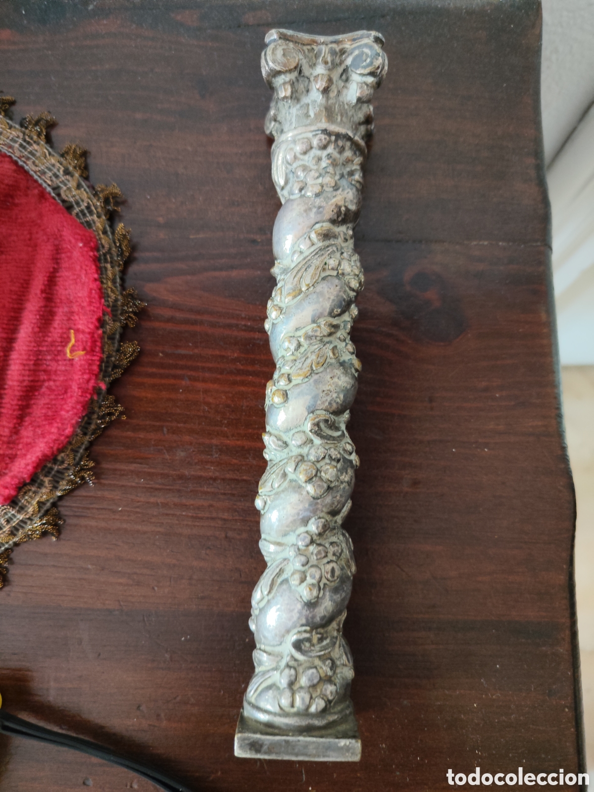 Antig&uuml;edades: COLUMNA DE BRONCE PLATEADO