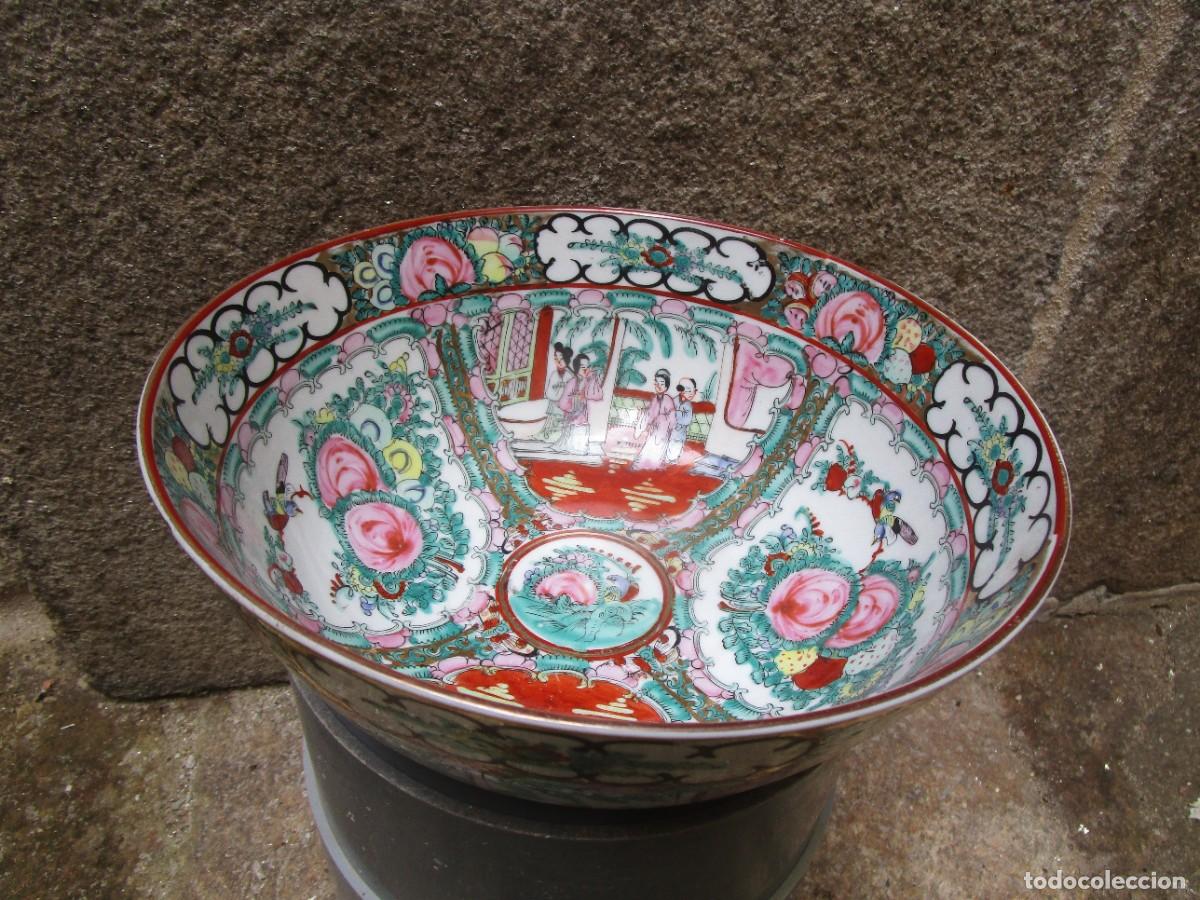 Antig&uuml;edades: ANTIGUO BOL ENSALADERA GRANDE 26X11CM 1,3KG - PORCELANA CHINA MACAO MA&Ccedil;AU. A&Ntilde;OS 60/70, EXCELENTE. +.