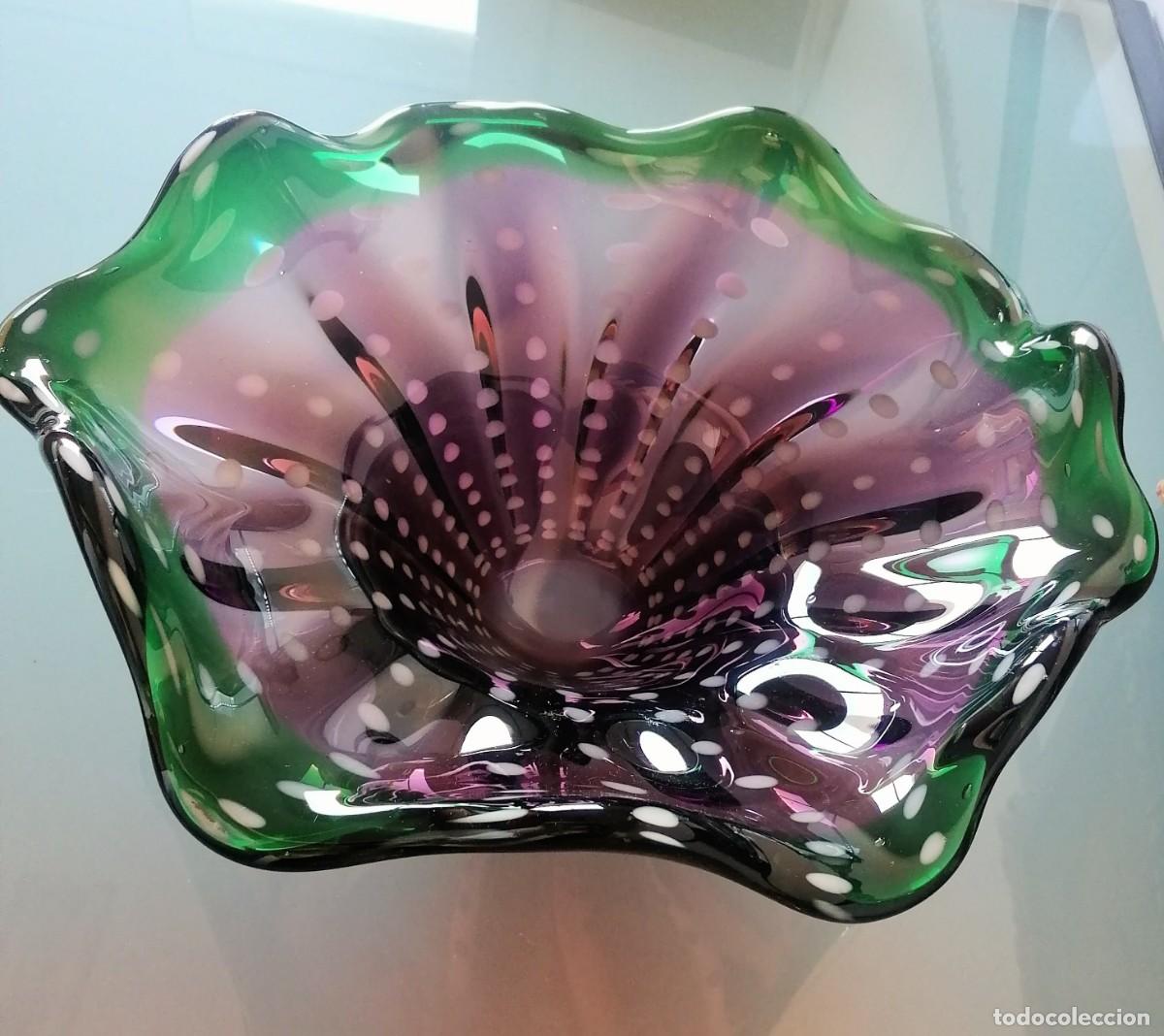 Antig&uuml;edades: Magn&iacute;fico y monumental centro de mesa escult&oacute;rico en vidrio de Murano (Italia, c. 1960-1970)