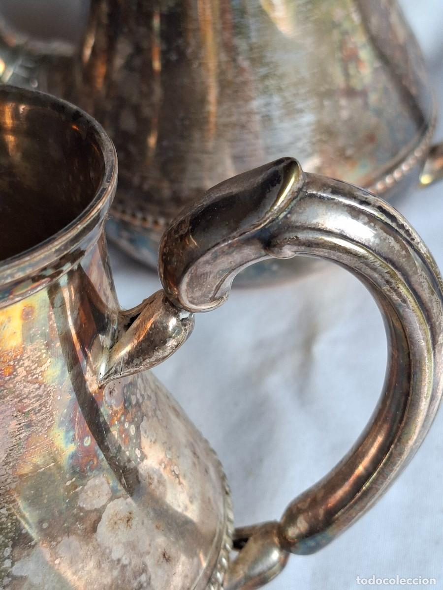 Antig&uuml;edades: El juego de caf&eacute; de alpaca plateada - Foto 3