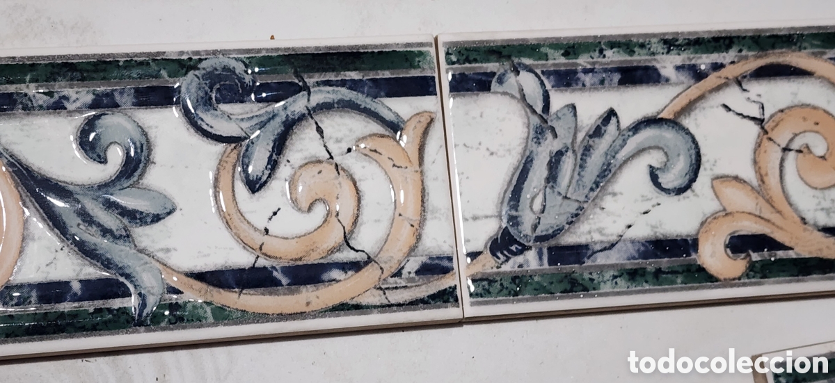 Antig&uuml;edades: Lote 5 Cenefas ROCA Descatalogadas (25x8 cm) - Cer&aacute;mica Antigua Original