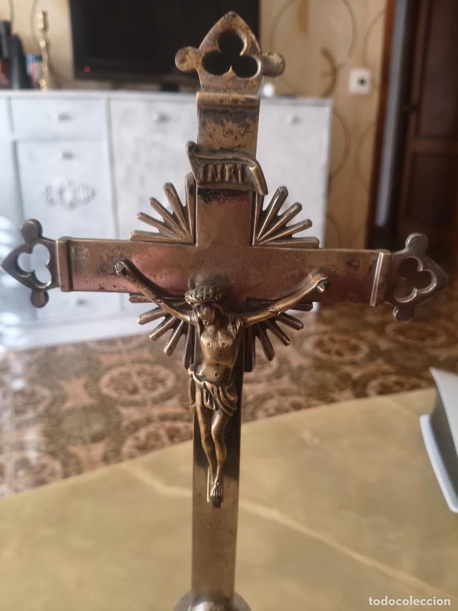 Antig&uuml;edades: CRUCIFIJO ANTIGUO EN BRONCE - Foto 7