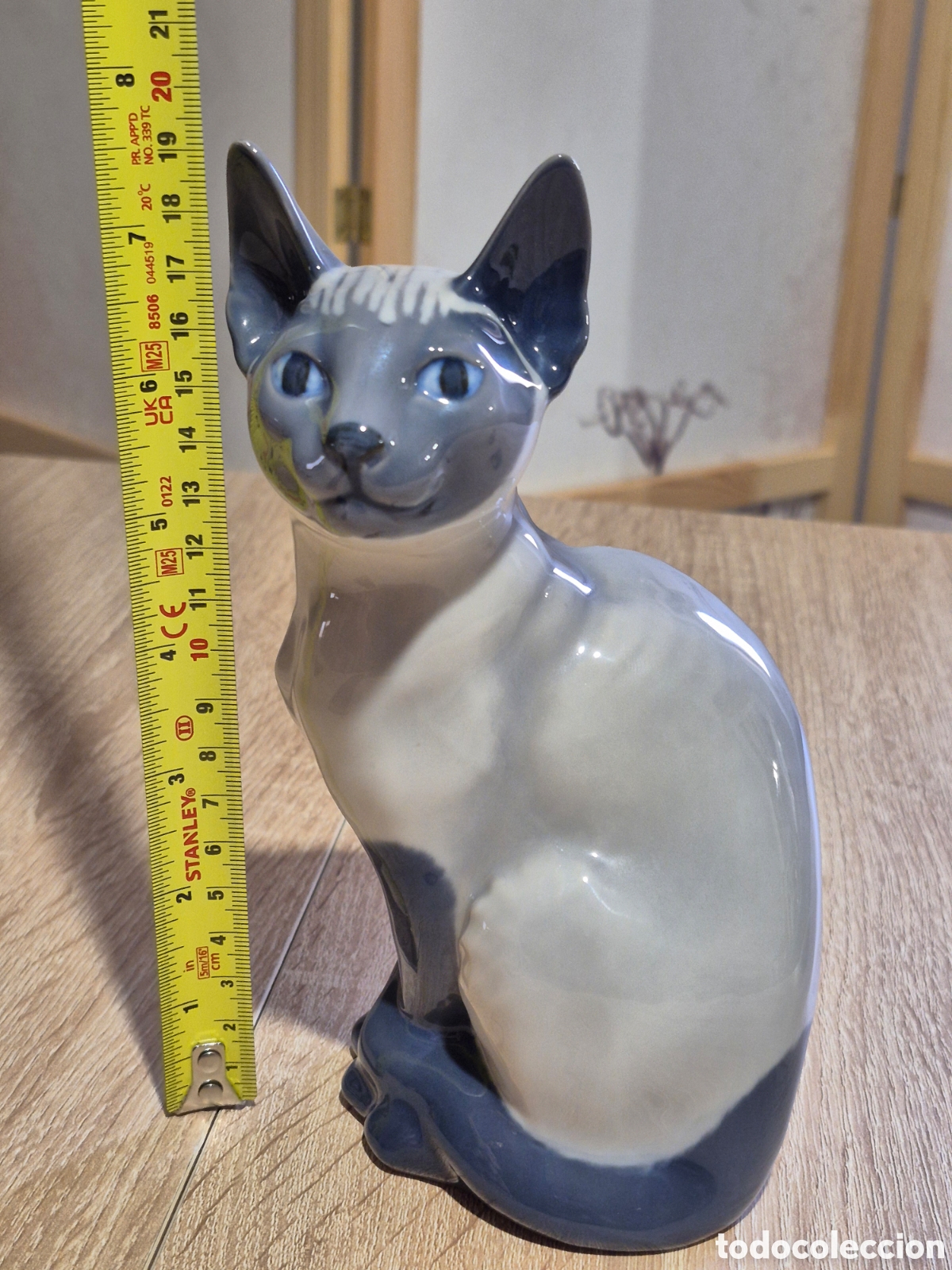 Antig&uuml;edades: Figura Gato Siam&eacute;s Sentado Royal Copenhagen N&ordm; 142 - A&ntilde;o 1968 - Impecable