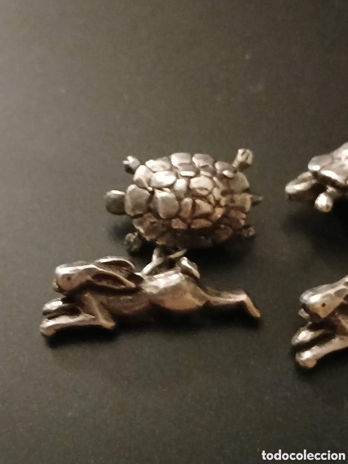 Antig&uuml;edades: GEMELOS DE PLATA TORTUGA Y LIEBRW. - Foto 2