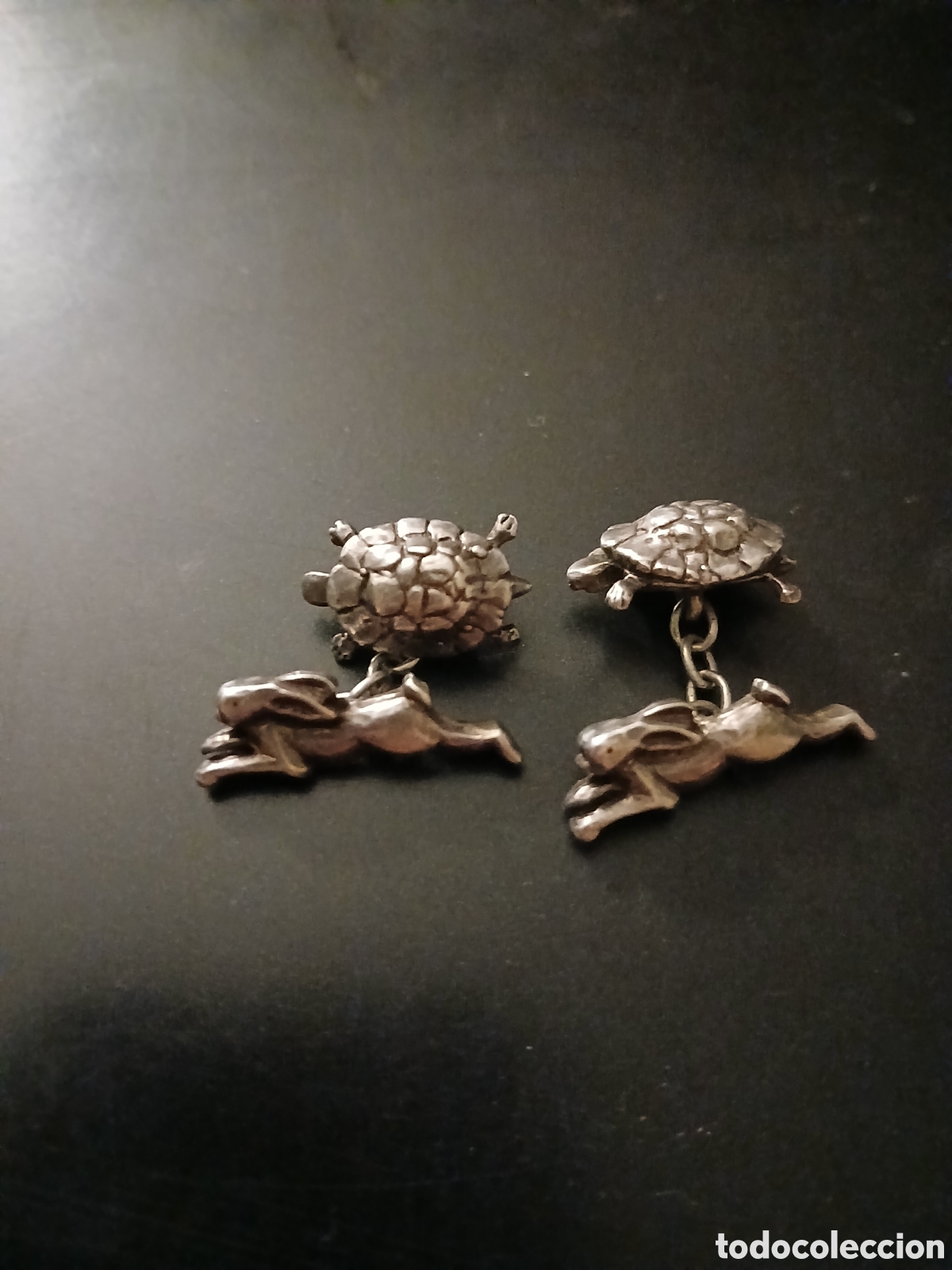 Antig&uuml;edades: GEMELOS DE PLATA TORTUGA Y LIEBRW.