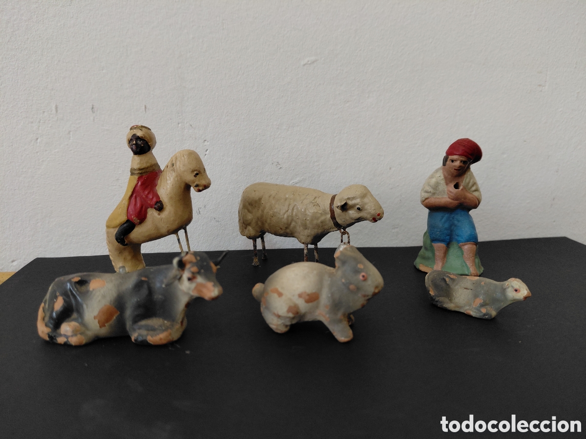 Antig&uuml;edades: LOTE ANTIGUAS FIGURAS DE PESSEBRE