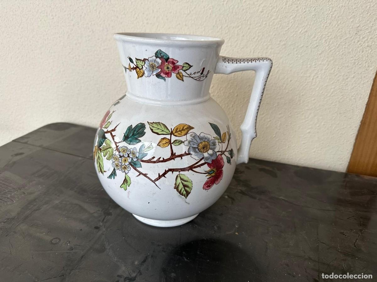 Antig&uuml;edades: Jarra antigua Pickman (Sevilla) &ndash; decoraci&oacute;n floral