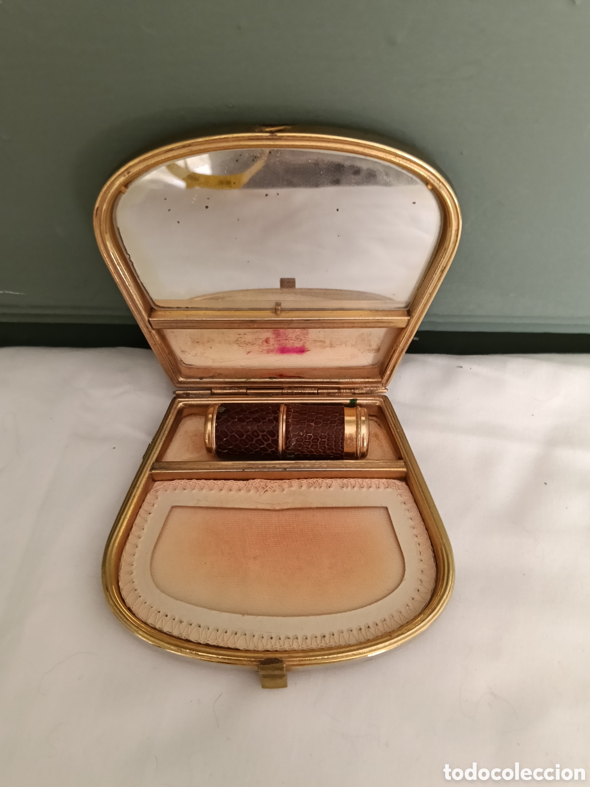Antig&uuml;edades: Estuche de maquillaje mitad siglo XX
