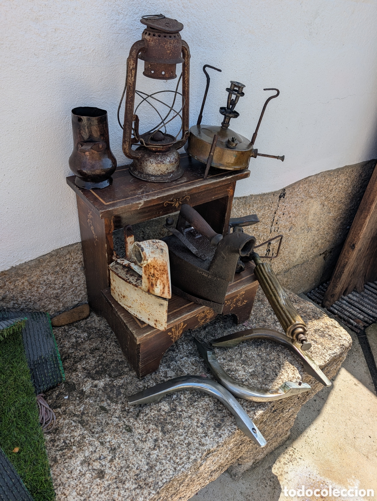 Antig&uuml;edades: Hierro Cobre Lat&oacute;n S.XIX-XX Vacuum Hip&oacute;lito / Antique Cast Iron Copper Brass Lot