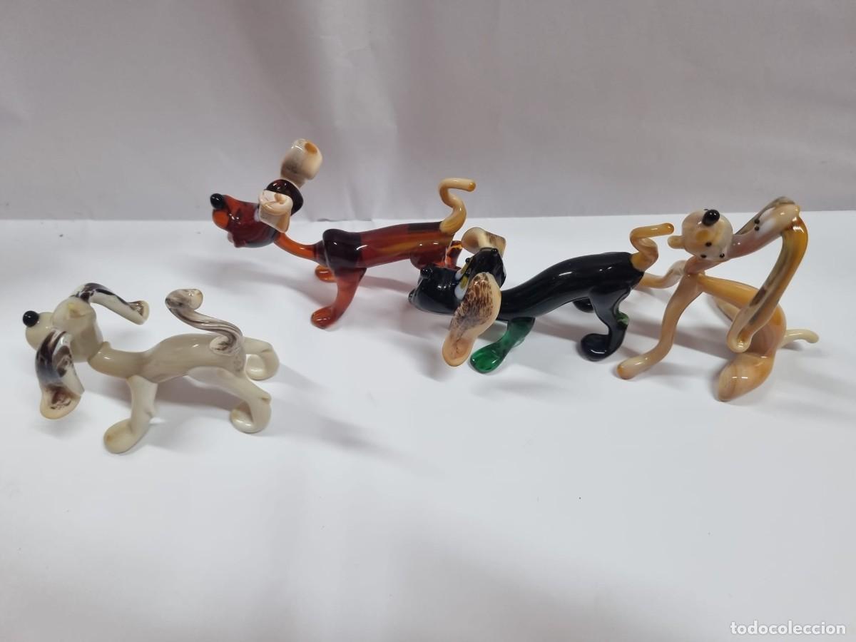 Antig&uuml;edades: Perritos en cristal de murano