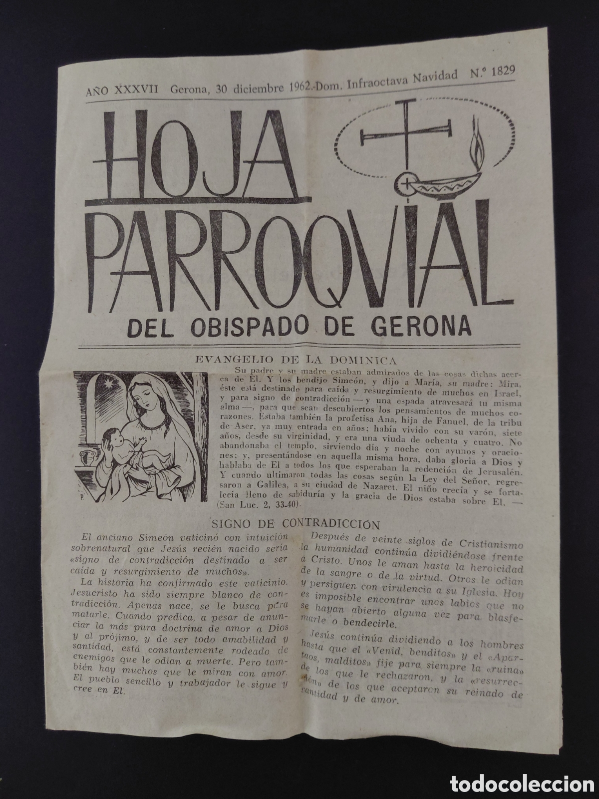 Antig&uuml;edades: GIRONA - HOJA PARROQUIAL 1962 NUMERO 1829