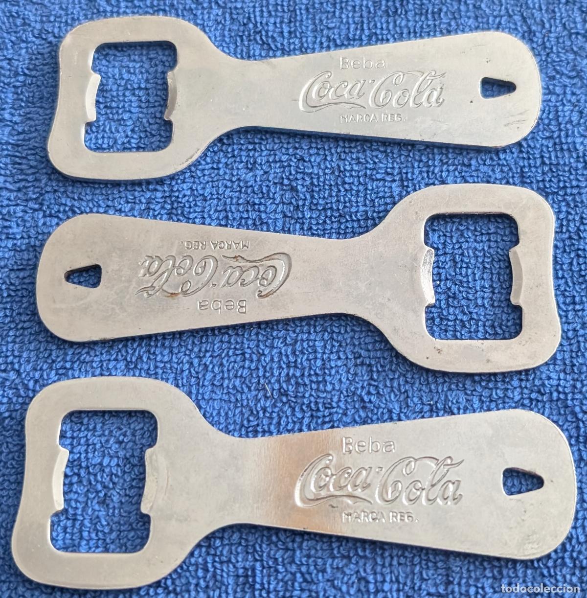 Antig&uuml;edades: Lote de 3 abridores de Coca Cola