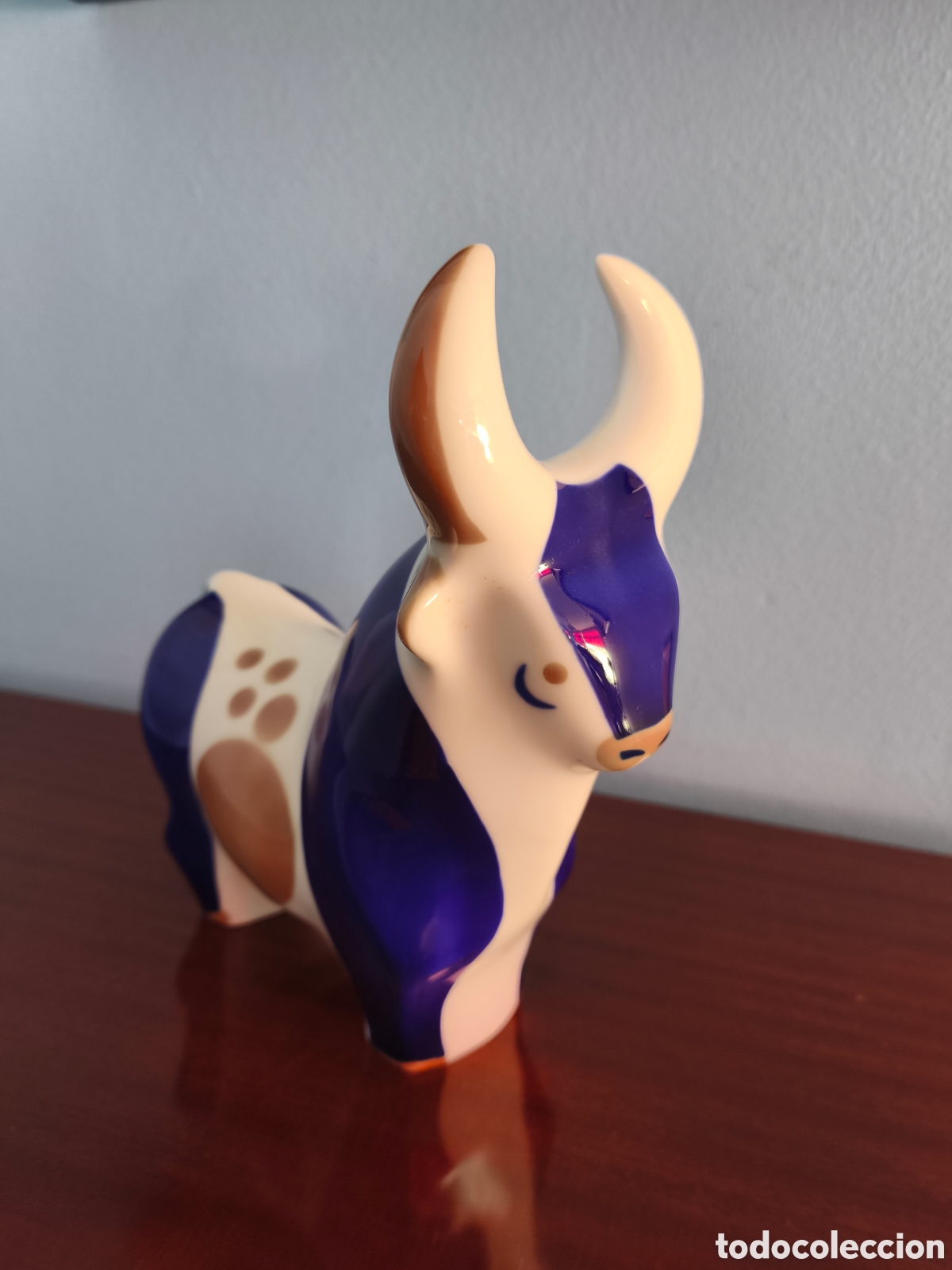 Antig&uuml;edades: Figura Toro Cer&aacute;mica Sargadelos