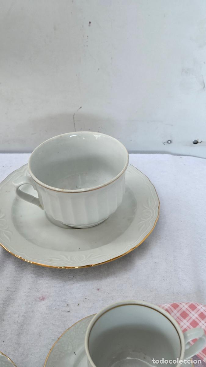 Antig&uuml;edades: taza y plato de porcelana