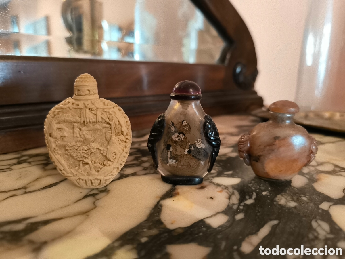 Antig&uuml;edades: 3 mini botellas chinas - Foto 2