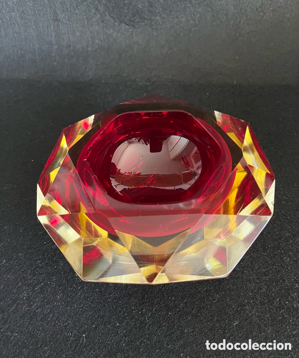 Antig&uuml;edades: Gran cenicero de cristal de Murano