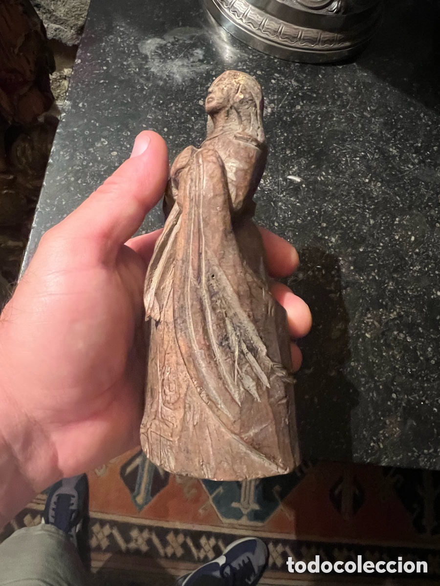 Antig&uuml;edades: Virgen en madera tallada xviii - Foto 4