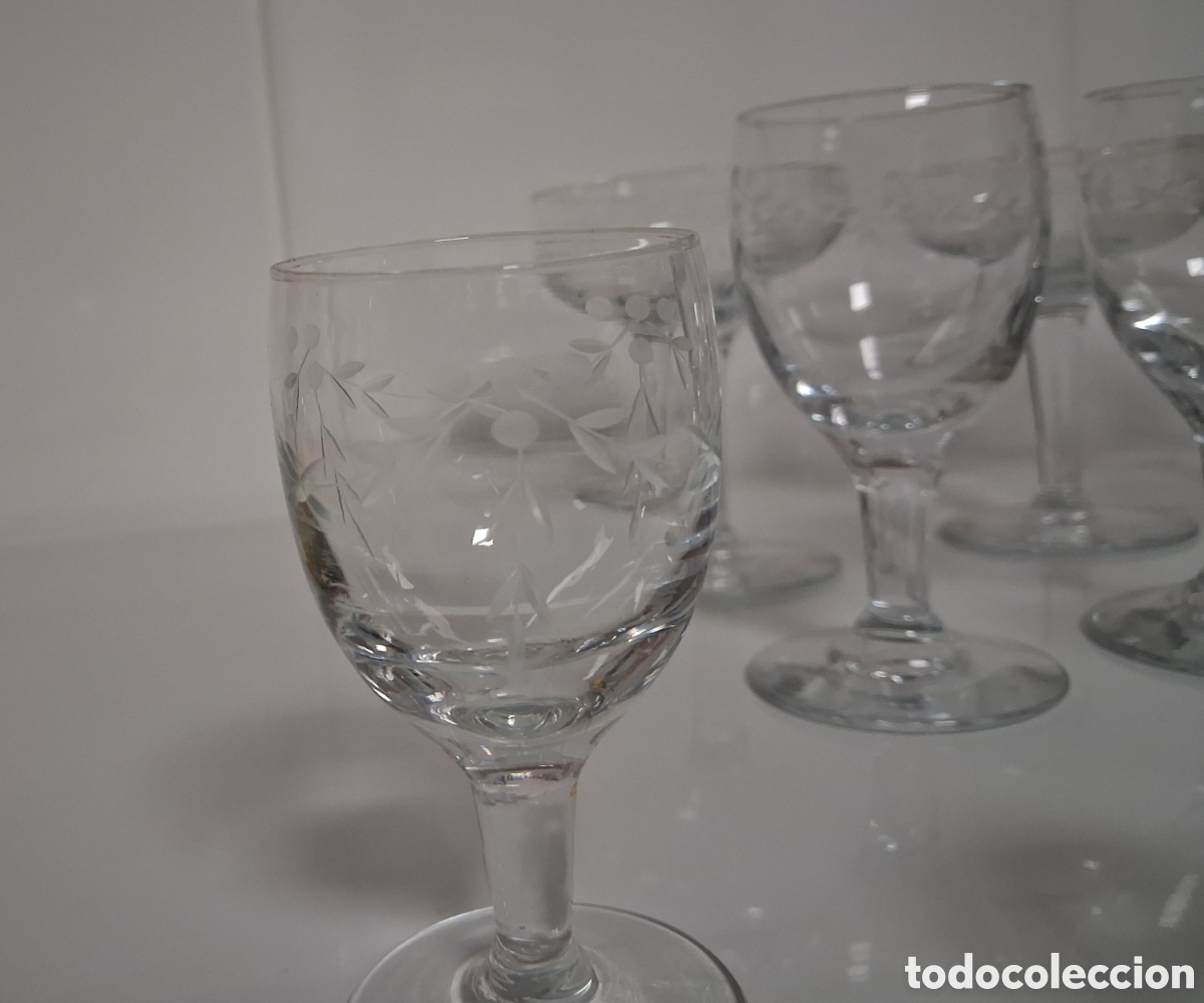 Antig&uuml;edades: Copas cristal tallado vintage