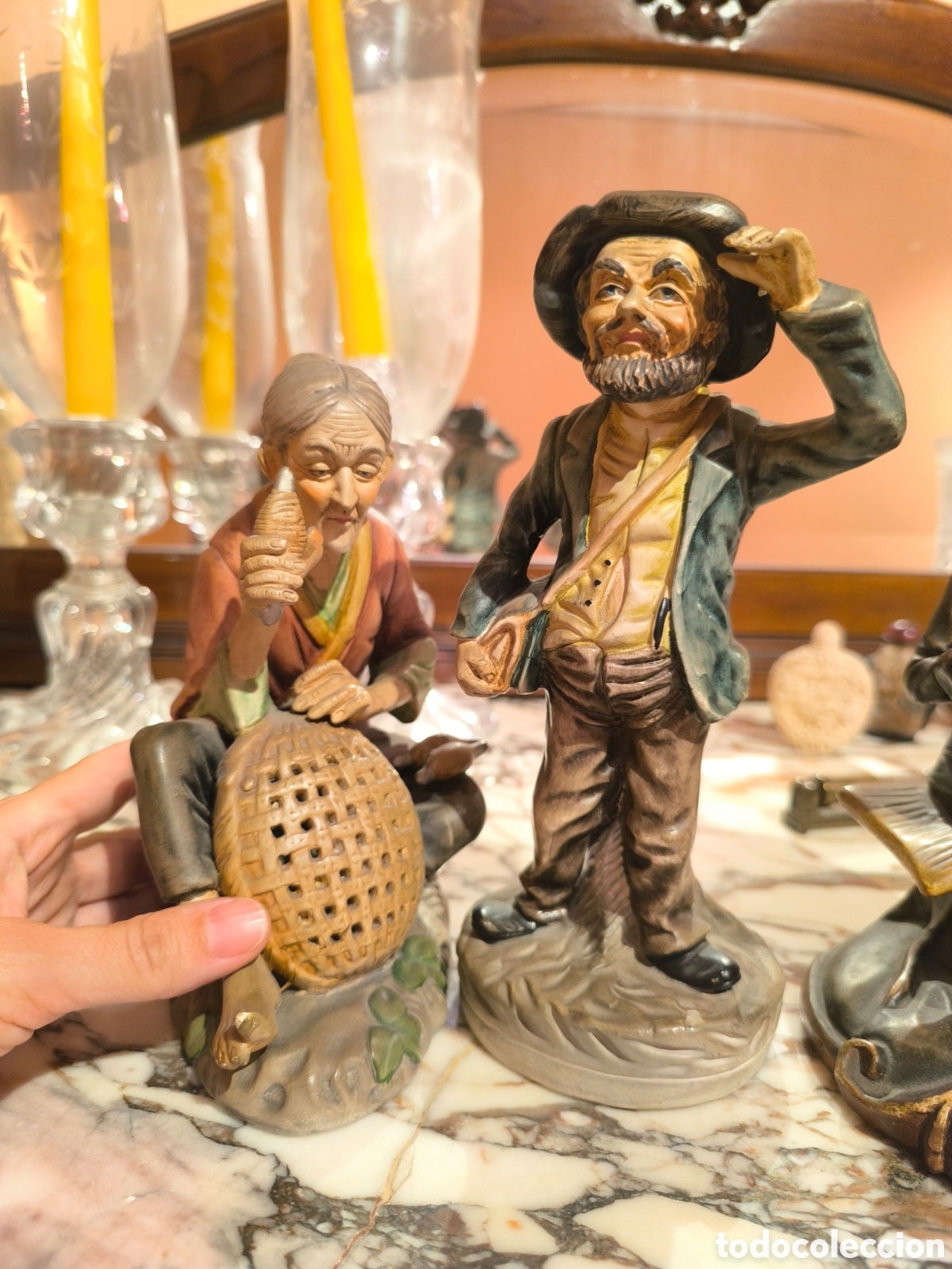 Antig&uuml;edades: 2 Figuras antiguas campesinos