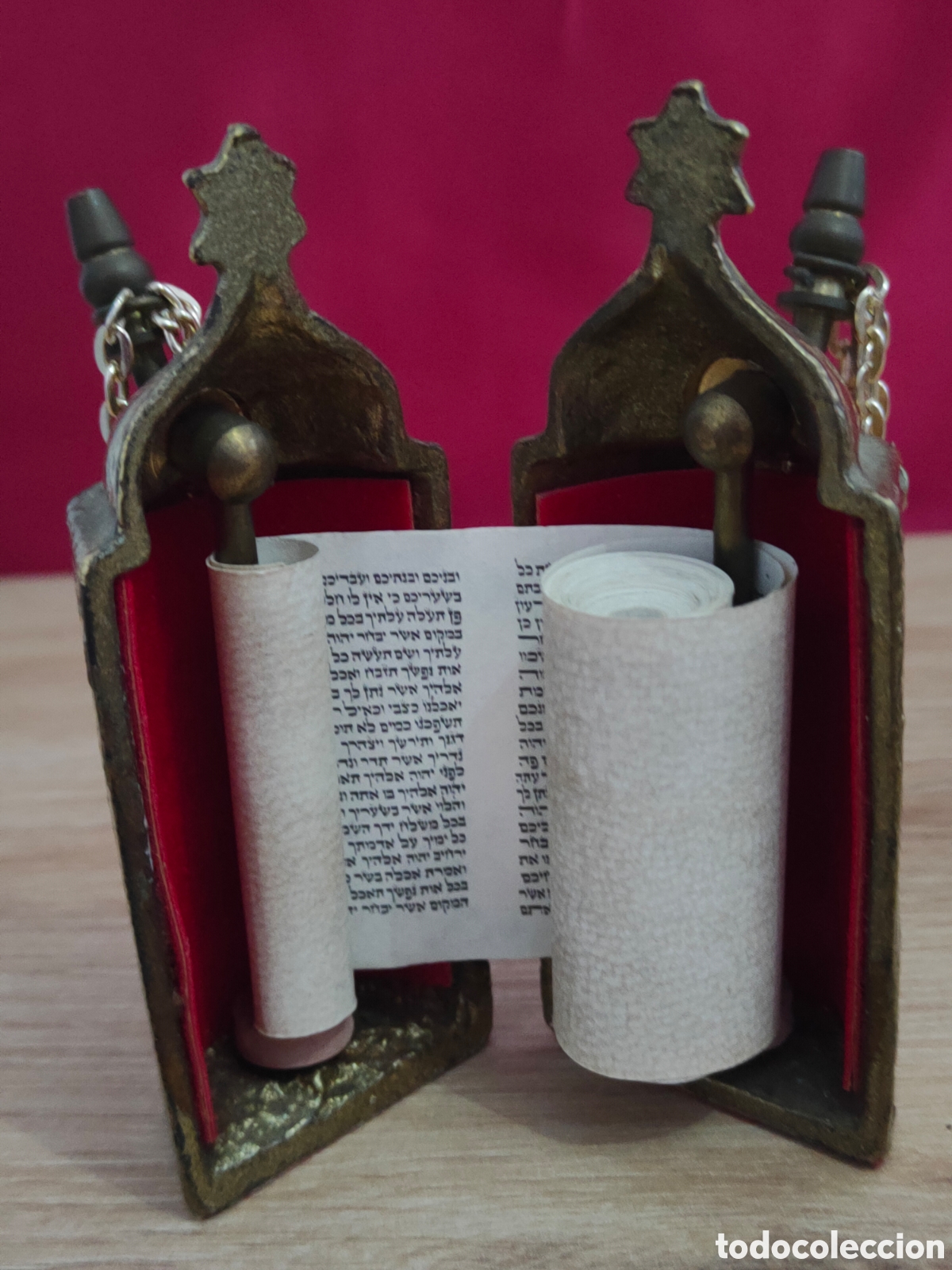 Antig&uuml;edades: Estuche Tor&aacute; Miniatura Vintage Jerusal&eacute;n