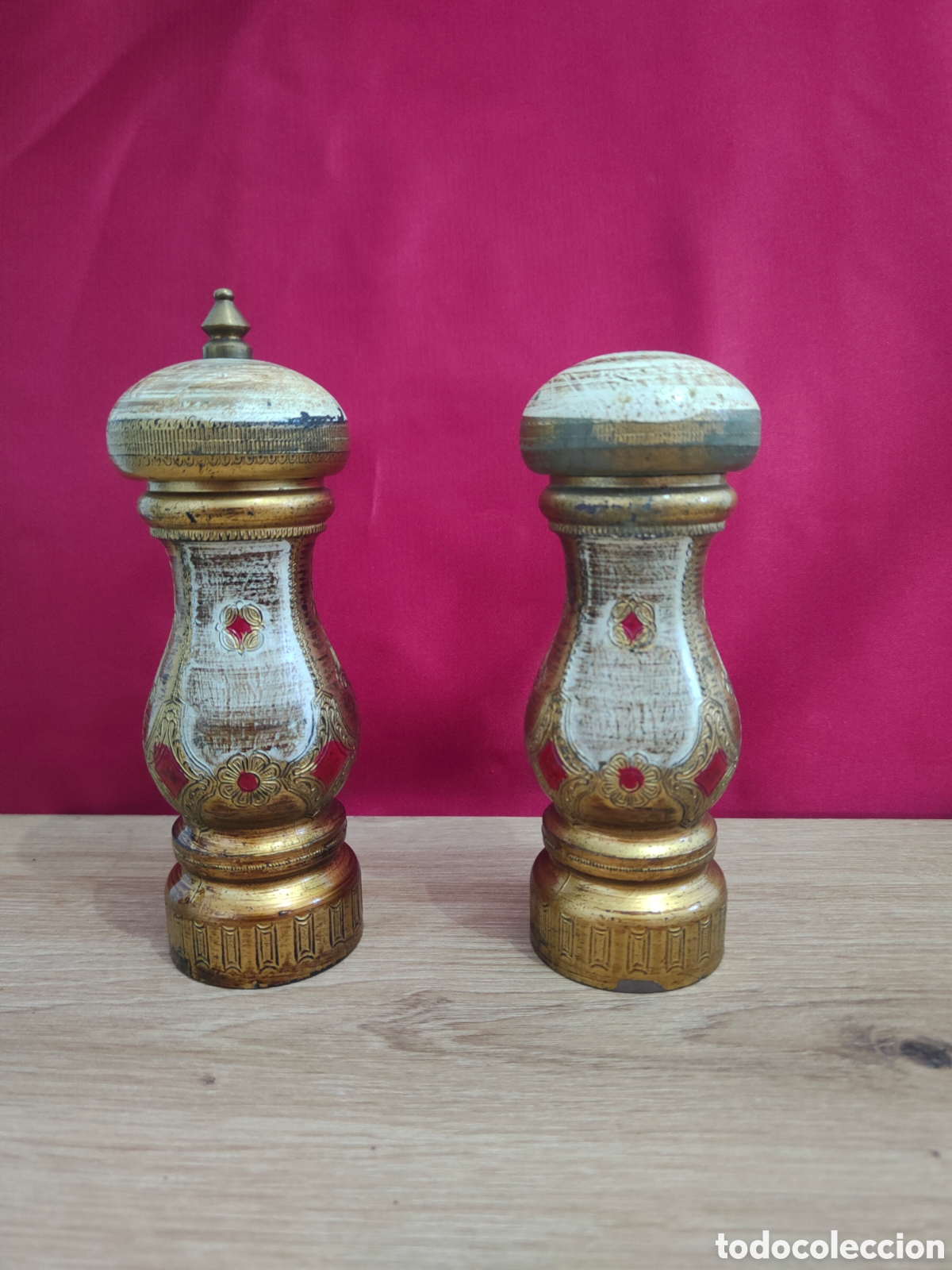 Antig&uuml;edades: Juego Molinillos Sal y Pimienta Vintage Florentino