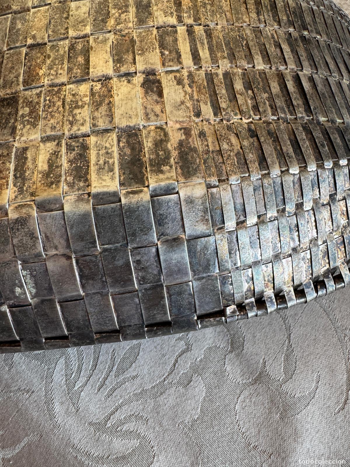 Antig&uuml;edades: Cesta entrela&ccedil;ada em casquinha de prata - Foto 5