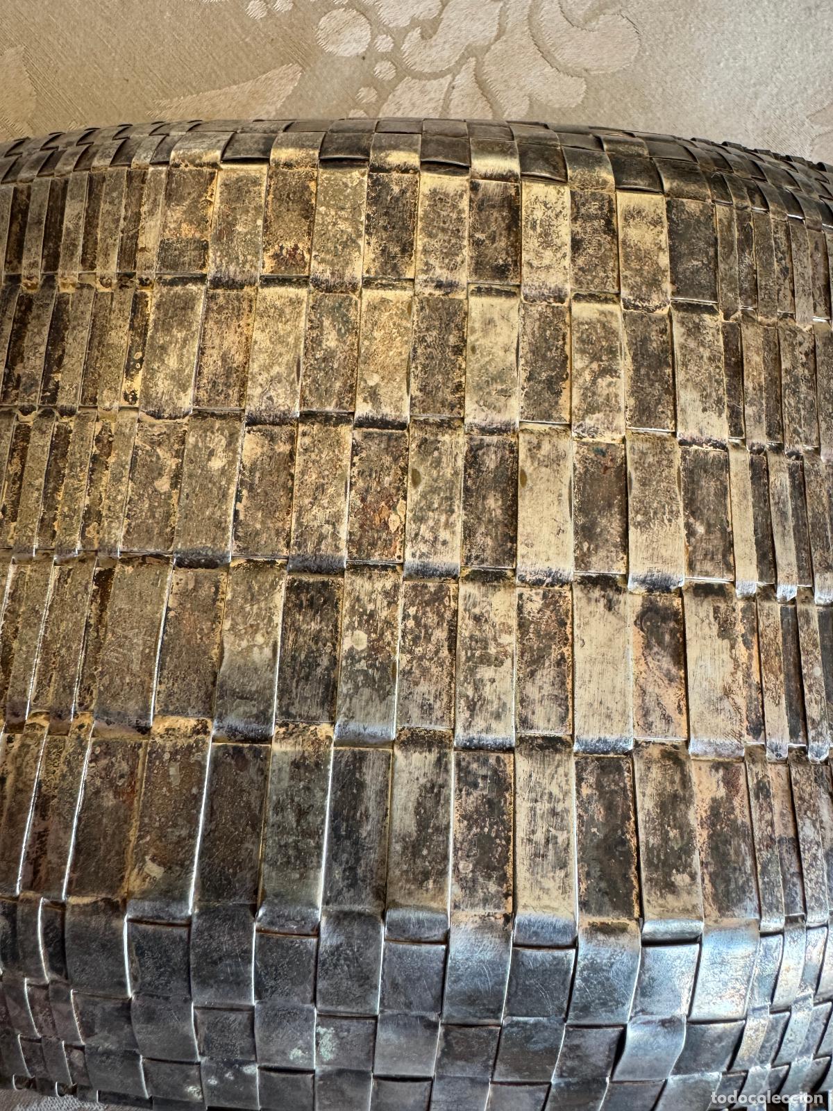 Antig&uuml;edades: Cesta entrela&ccedil;ada em casquinha de prata - Foto 12