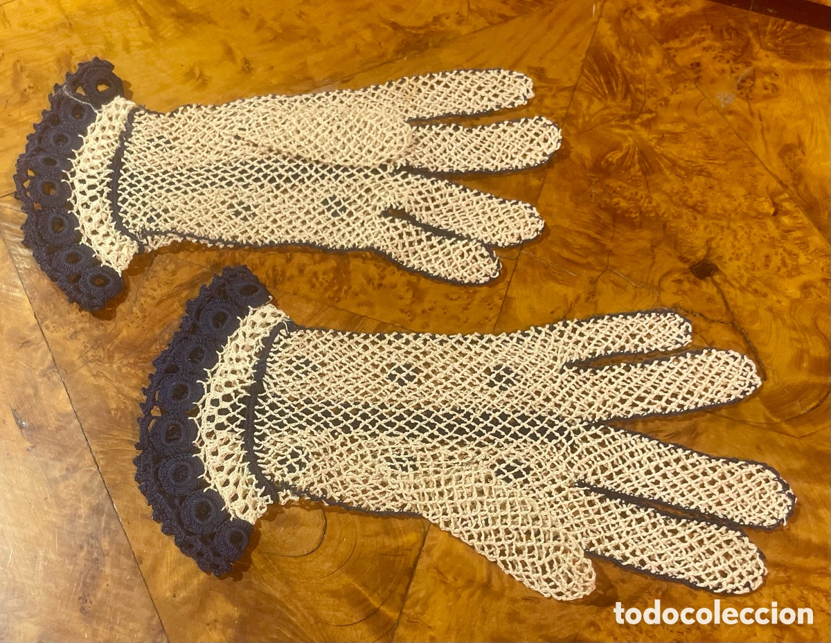 Antig&uuml;edades: Guantes y Gorro Antiguos - Foto 7