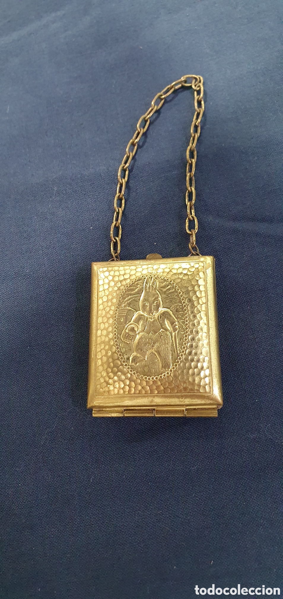 Antiques: Antiguo monedero en metal dorado. (L135)