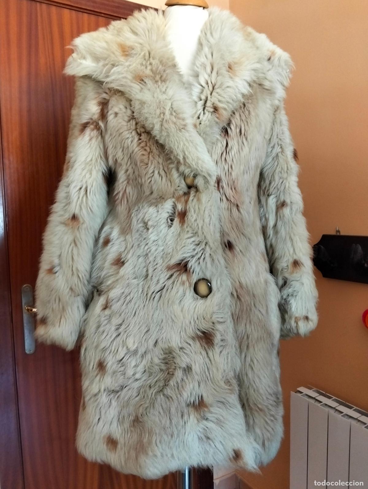 Antig&uuml;edades: Abrigo de piel blanco pieles bisonte o similar vintage chaquet&oacute;n pelo invierno antiguo a&ntilde;os 20-30