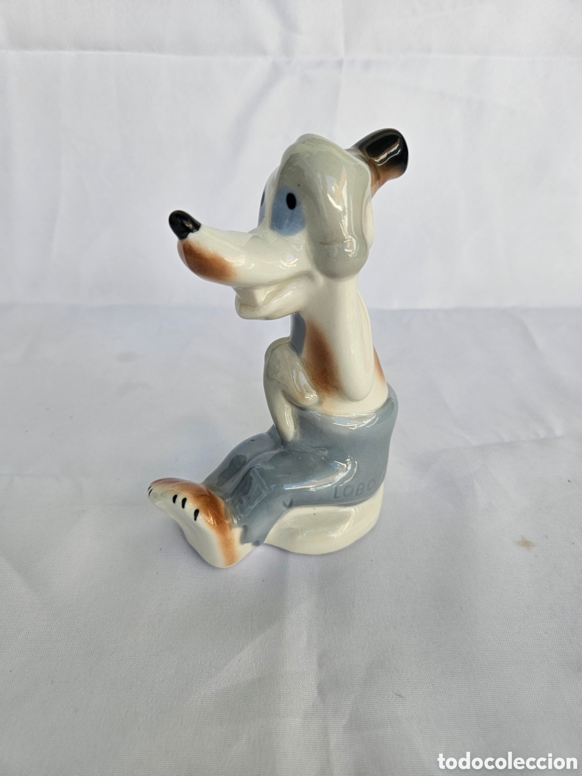 Antiques: FIGURA CERAMICA EL LOBO FEROZ. WALT DISNEY. MADE IN SPAIN