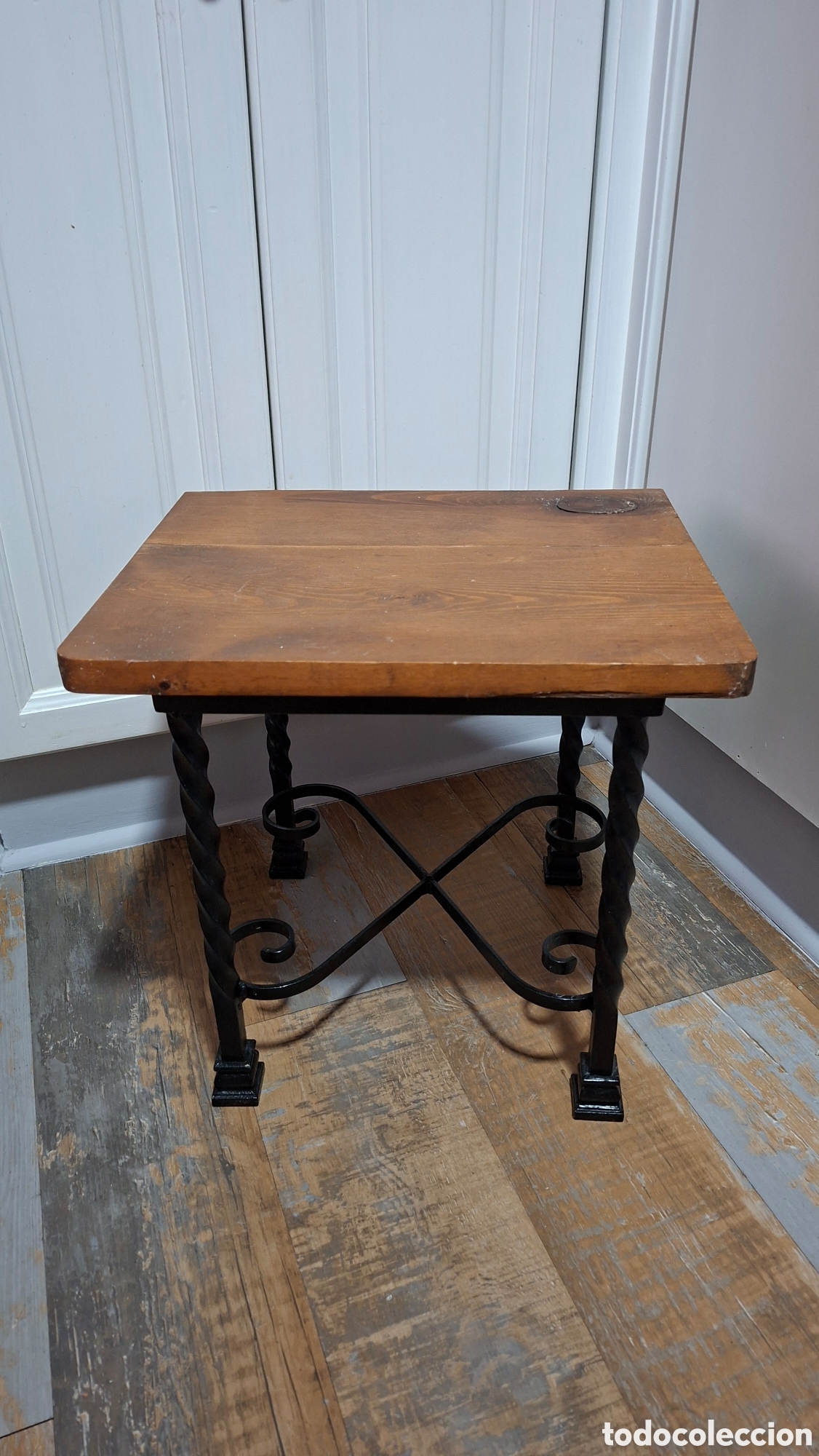 Antig&uuml;edades: Mesa Antigua Madera y Forja - Foto 2
